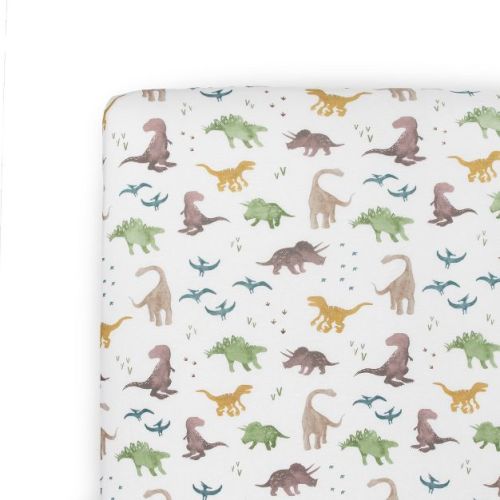 Little Unicorn Stretch Knit Crib Sheet - Dino Pals