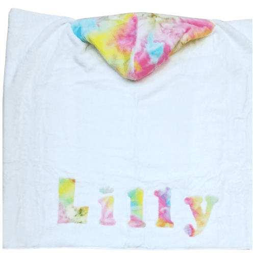 Pastel Tie Dye Name Towel - Purple Pumpkin Gifts