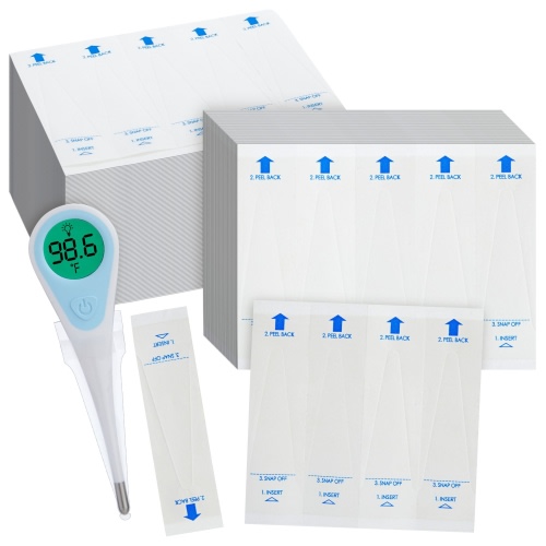 300-Pack Disposable Digital Thermometer Probe Covers - Oral, Rectal, Armpit Temperature Reading Sheath Sleeves