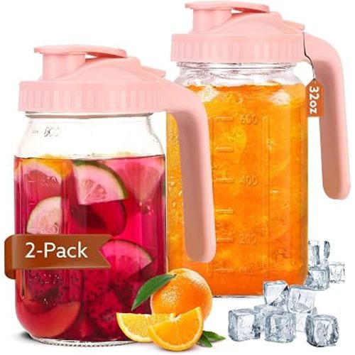 Mason Jar Pitcher, 32 oz Glass for breast milk!