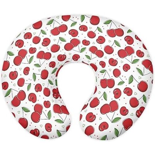Nursing Pillow Cover Cherries Breast Feeding Pillows for Babies Boys & Girls Soft Breathable Nursing Pillow Case U Shaped Nursing Pillow Slipcovers for Breastfeeding Mom
