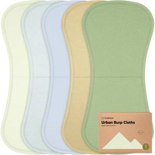 KeaBabies 5pk Urban Baby Burp Cloths, Organic Burping Cloth for Babies, Burp Rags for Baby Girls, Boys (Prism)