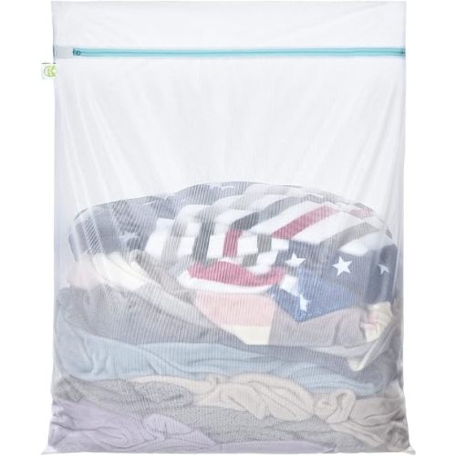 OTraki Laundry Washing Bag Delicates 28 x 35 inch Large Mesh Washing Machine Bags Net Bags for Laundry Sack Lingerie Traveling in Home Dorm Hotel Camp White