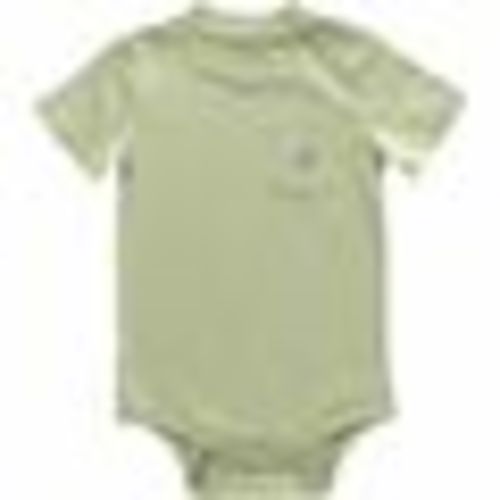 Carhartt Baby's Cotton Kids' Short Sleeve Pocket Bodysuit (Infant) | Sage | 6M Ai