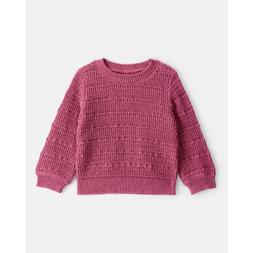 Baby Girl Long-Sleeve Sweater - Pink - OshKosh | Carter's