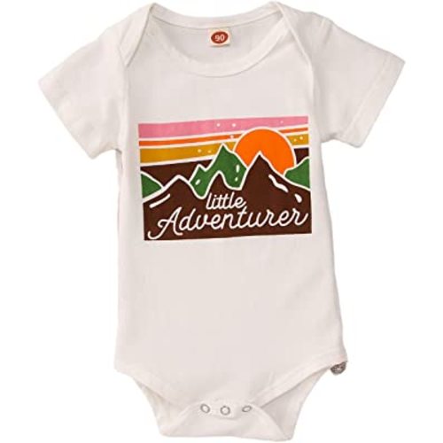BOUTIKOME Newborn Baby Cowboy Outfit Western Baby Boy Girl Clothes Infant Country Romper One Piece Bodysuit