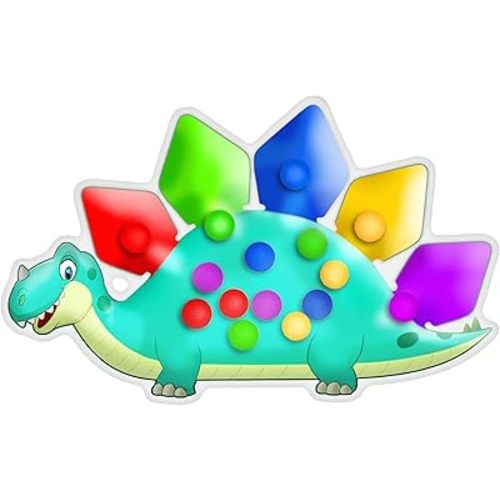 Christmas Stocking Stuffer Gift for Toddler Grandkid Dinosaur Color Sorting Sensory Toy Fine Motor Game Roadtrip Travel Essential Autism Dementia Fidget Preschool Classroom Activities for Kid Aged 3-5