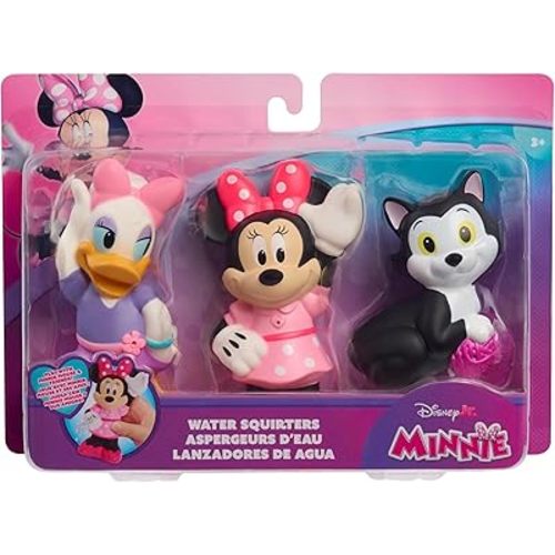 Disney Junior Minnie Mouse 3-Pack Bath Toys, Figures Include Minnie Mouse, Daisy Duck, and Figaro, Kids Toys for Ages 3 Up by Just Play