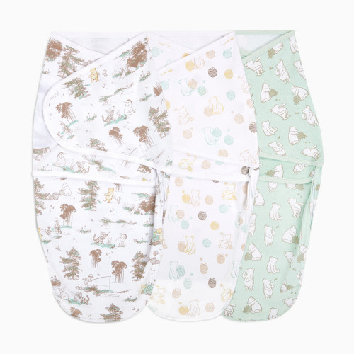 Aden + Anais Disney Essentials Cotton Wrap Swaddle (3 Pack) - Winnie + Friends, 3