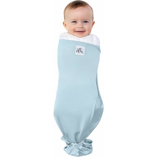 The Ollie Swaddle – Adjustable Baby Swaddle for Newborns | Pediatrician-Approved for Safe Sleep | Easy Closure | Arms-Out | Lightweight, Machine-Washable | Easy Diaper Access