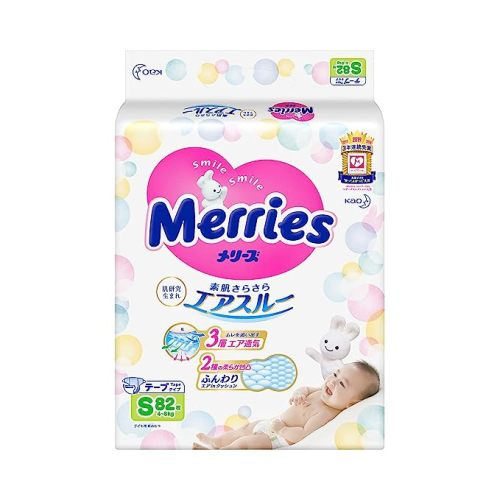 kao merries Diapers Size s 82 Sheets 4-8kg