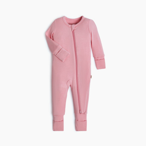 Tiny Kind Bamboo Convertible Footie Solid - Pink, 3-6 M