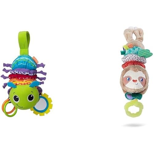 Infantino Musical Bug and Sloth Plush Toys with Textures, Music, and Activities for Babies 0+ Months