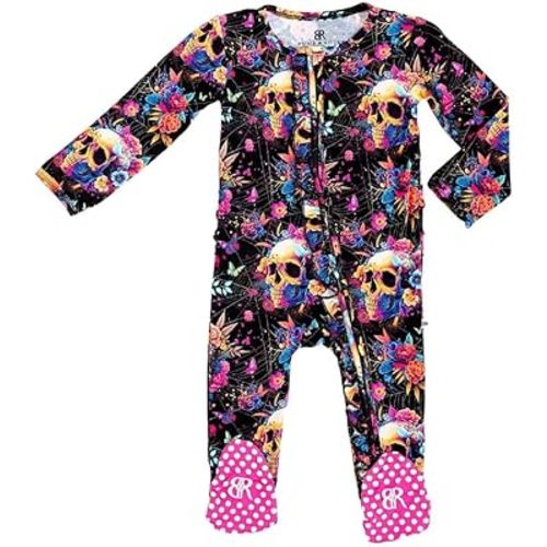 Bums & Roses Bamboo Baby Footies - Frida Skuhlo, 0-3 M