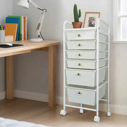 6-Drawer Rolling Storage Cart Multipurpose