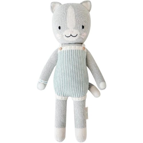 cuddle + kind Dylan The Kitten Regular 20" Hand-Knit Doll – 1 Doll = 10 Meals, Fair Trade, Heirloom Quality, Handcrafted in Peru, 100% Cotton Yarn
