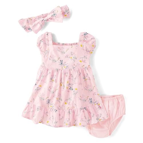 Gymboree Baby Girls' Floral Summer Dress with Diaper Cover