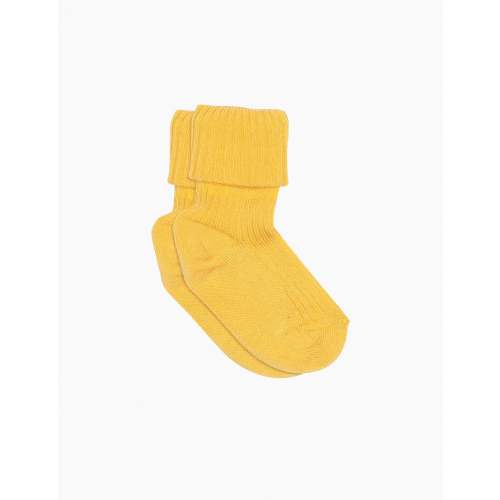 Cotton Rib Baby Socks in Misted Yellow