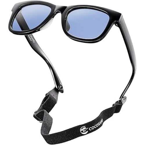 COCOSAND Flexible Baby Sunglasses with Strap Polarized UV Protection for Toddler Infant Newborn Boy Girl Age 0-24 Months