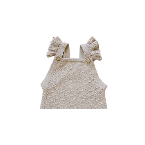 Ruffle Knit Overalls