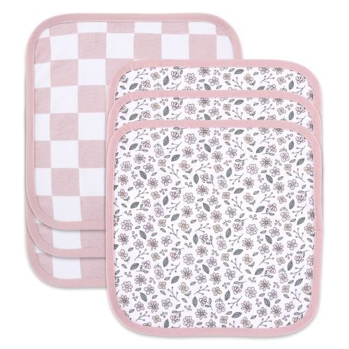 Bilbi 6 Pack Washers Wildflower/Check Pink