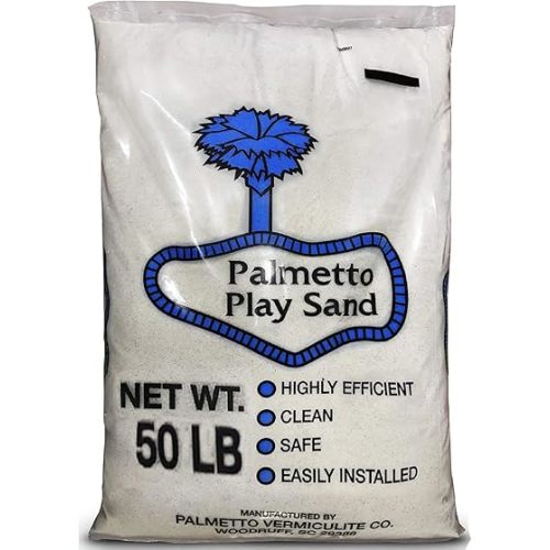 Palmetto Soft Play Sand, Clean & Low-Dust for Sensory Fun, Creme Colored, 50 lbs