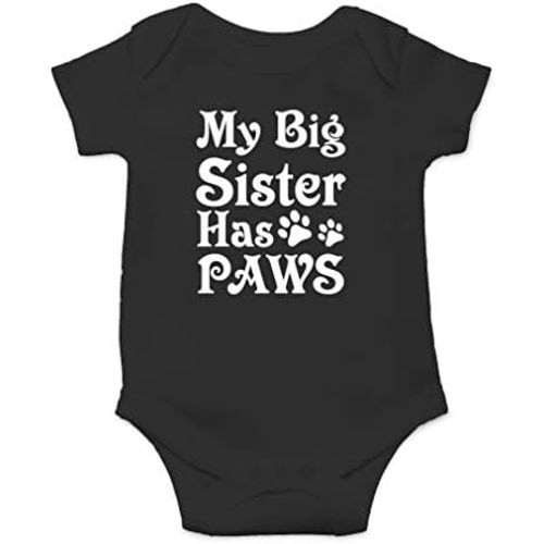 AW Fashions My Big Sister Has Paws Baby Bodysuit Cute Newborn Girl Outfits Funny Romper Baby Boy Clothes
