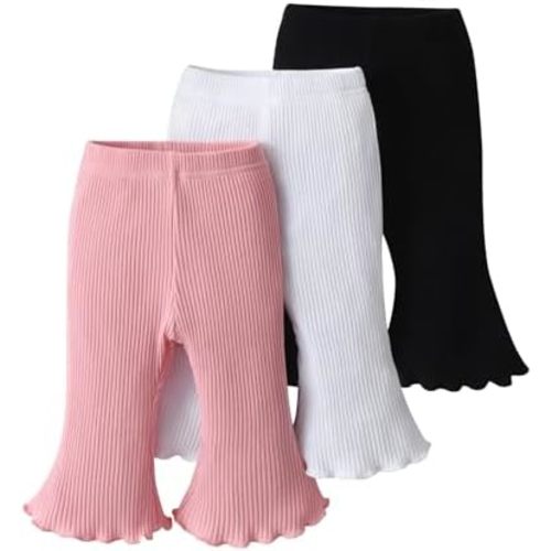 Baby Girl Infant 3 Pack Solid Pants and Casual Leggings