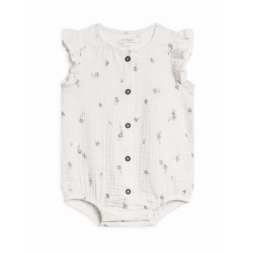Coco Muslin Button Front Bubble Romper