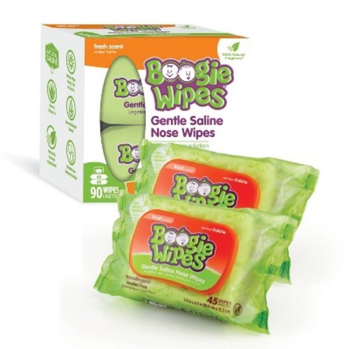 Boogie Wipes Saline Nose Wipes Fresh Scent - 90ct