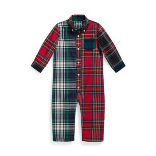 Baby Boys Stretch Poplin Fun Coverall