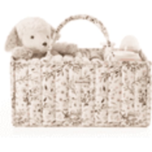 GrowAlong Floral Diaper Caddy Organizer, Cotton Baby Basket, Gift for Baby Shower, Newborn Essentials, Pastoral Daisy