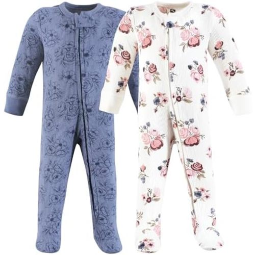 Hudson Baby Unisex Baby Thermal Zipper Sleep and Play 2pk