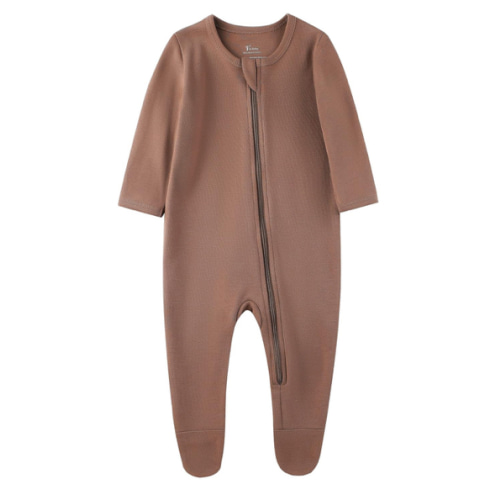 O2 BABY Baby Boys Girls Organic Cotton Zip-Front Sleeper Pajamas, Footed Sleep 'n Play