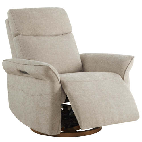 Vinca Modern Power Swivel Glider Recliner with Power Lumbar & Headrest