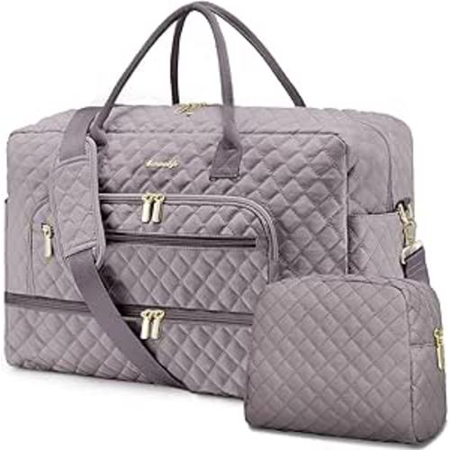 Travel Duffle Bag Weekender for Women - Carry-On Overnight Bag Personal Item Bag with Shoe Compartment & Wet Pocket Large Weekend Tote Bags with Toiletry Bag Hospital Bags for Labor and Delivery