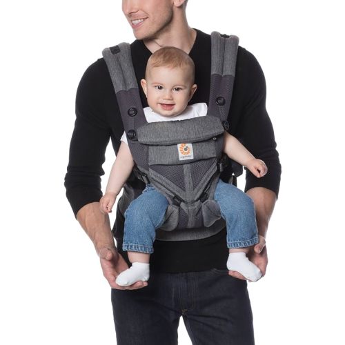 Ergobaby Omni 360 All-Position Baby Carrier for Newborn to Toddler with Lumbar Support & Cool Air Mesh (7-45 Lb), Classic Weave