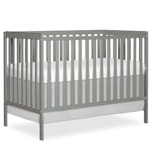 Dream On Me Synergy 5-in-1 Convertible Full Size Baby Crib, GREENGUARD Gold | BSA Verified, ASTM & CPSC Tested, 3-Position Mattress Support, Converts to Toddler, Day and Full Size Bed, 50 Lb, Cool Grey
