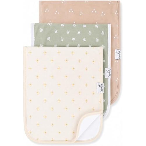 Copper Pearl Premium Baby Burp Cloths - 3-Pack Large Cotton Burp Cloths, Extra Soft Spit Up Rags with 3 Absorbent Layers, Perfect for Baby Boy and Baby Girl Gifts (21" x 10" Size, Santa Fe Set)
