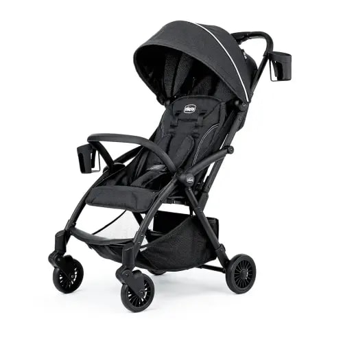 Chicco Presto Self-Folding, Compact Stroller with Canopy, Lightweight Aluminum Frame Umbrella Stroller, for Babies and Toddlers up to 50 lbs. | Graphite/Grey
