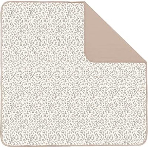 Toddlekind Portable Baby Mat, Organic Cotton 47" x 47, Portable, playpen mat, Travel, Indoor/Outdoor mat, for Babies/Toddlers, 0m+ (Earthen)