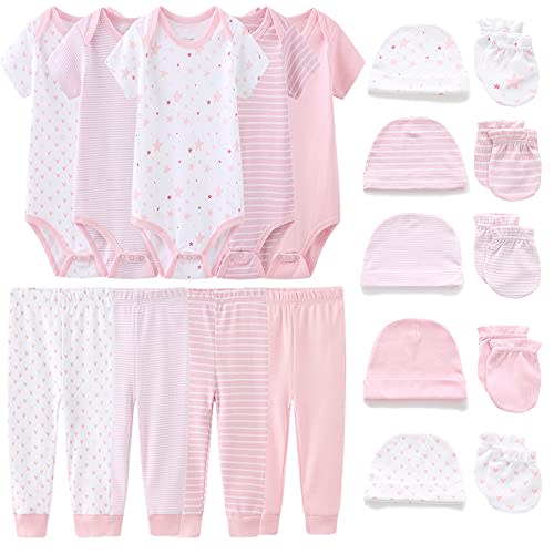 Chamie Newborn Baby Cute Design Bodysuit Short Sleeve One-Piece Baby Clothes for Boys and Girls