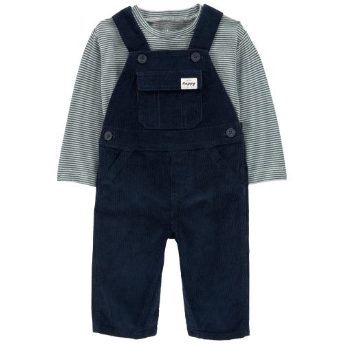 Baby 2-Piece Striped Tee & Corduroy Overall Set - Carter's | Carter's