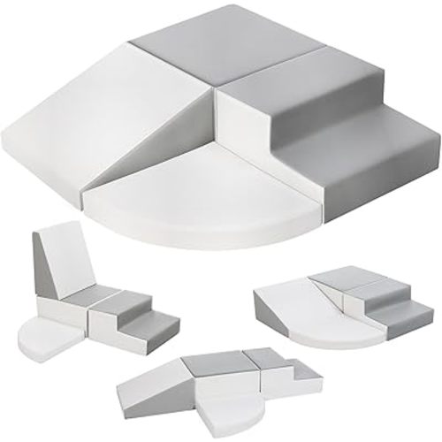 Sumbababy Climbing Foam Blocks for Toddlers: Waterproof Pu Leather Soft Climber - 4 Pcs Toddler Indoor Climbing Toys - Kids Outdoor Playground Playset Best Gift Preschool Daycare Supplies