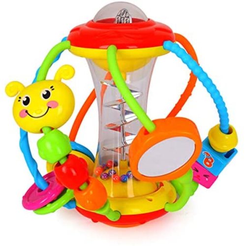 HOLA Baby Toys 6 to 12 Months, Baby Rattles Activity Ball, Shaker, Grab and Spin Rattle, Crawling Educational Toys for 3, 6, 9, 12 Months Baby Infant, Boys, Girls