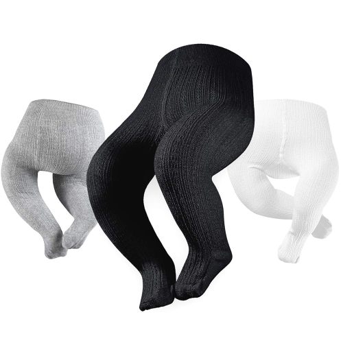 Petrass Baby Girls Cable Knitted Tights Infant Full-Footed Seamless Cotton Tights New-born Girls Seamless Leggings 3/4/5/6