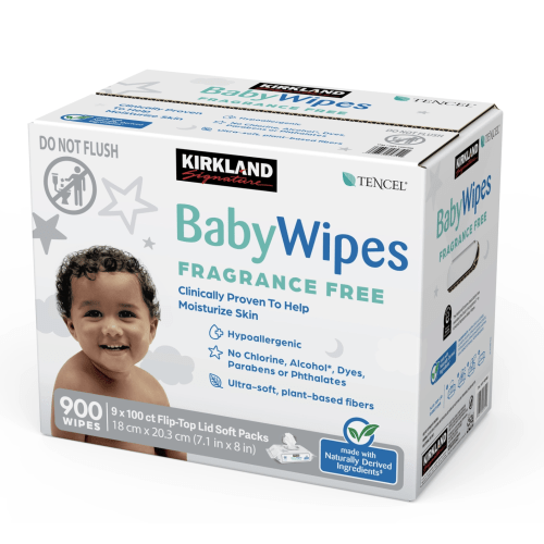 Kirkland Signature Baby Wipes Fragrance Free, 900-count