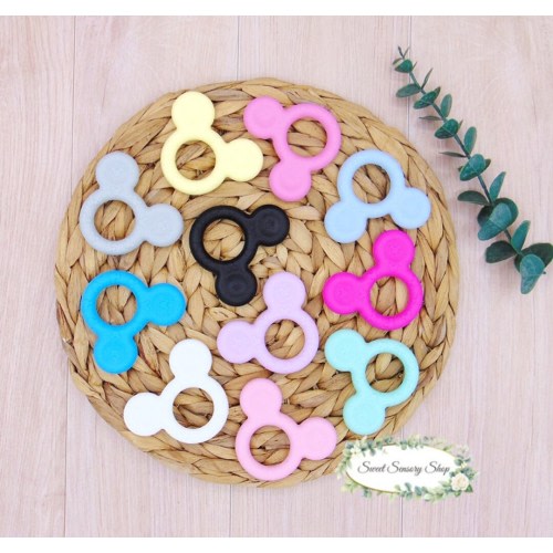 Mouse Ears Silicone Baby Toy - Baby Shower Gift - Baby Sensory Toy - Mickey Mouse Baby Gift - Silicone Fidget Toy - Autism Sensory Toys
