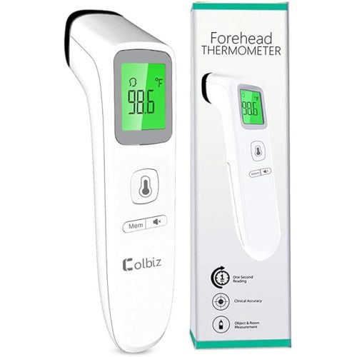 Forehead Thermometer,No Touch Thermometer for Adults, Kids and Baby, Non Contact Temperal Thermometer with Fast Accurate Reading, Fever Alarm and Memory Function