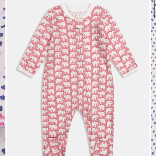 Infant Hathi Zipper Footie